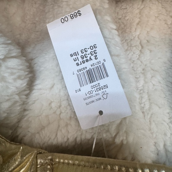 TWINS GAP Kids Gold Puffer Jacket set of 2 size 2yrs Gold puffer - Picture 9 of 13